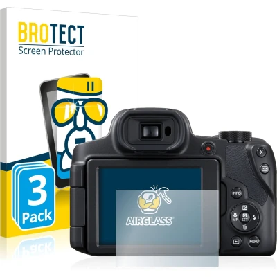 Afbeelding van BROTECT Screenprotector voor Canon PowerShot SX70 HS Folie Beschermfolie Beschermglas transparant (3 Stuks)