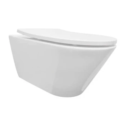 Afbeelding van Stereo rimless wandcloset met Shade toiletzitting glans wit