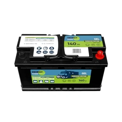 Afbeelding van Energy Tank Autoaccu 12 V 140 Ah gelaccu efficiënte accu mobiele met hoge capaciteit caravanaccu