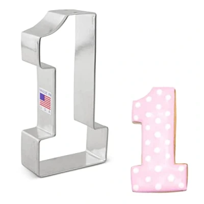 Afbeelding van Ann Clark Grand emporte pièce en forme de chiffre 1 11,4 cm Fabriqué aux États Unis