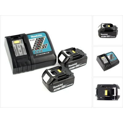 Afbeelding van Makita krachtbronkit 18V met 2x BL1830B accu 3.0Ah + DC18RC lader