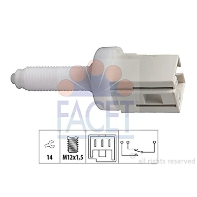 Afbeelding van FACET 7.1077 Remlichtschakelaar Mechanisch M12x1,5 Made in Italy OE Equivalent