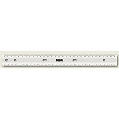 Afbeelding van Brunnen 104977230 ringliniaal voor 2 en 4 ringen, 30 cm, transparant