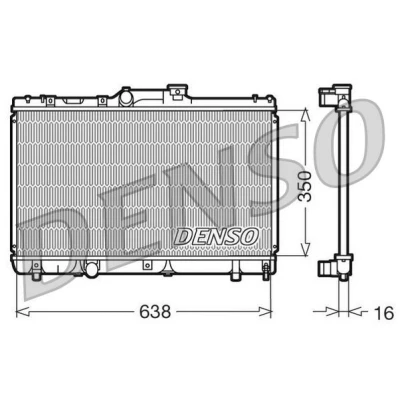 Afbeelding van DENSO DRM50013 Radiateur Aluminium 638 350 16 TOYOTA: Corolla VIII Compact