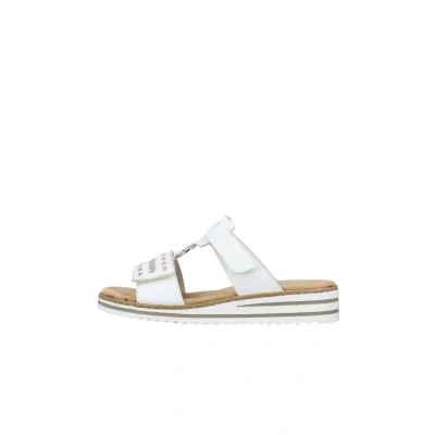 Afbeelding van Rieker Dames Slipper V0636 80 Wit Maat 42