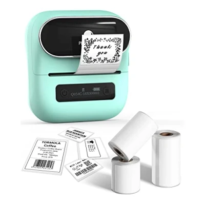 Afbeelding van Phomemo M220 Bluetooth barcode labelprinter maat 20 75 mm, ondersteunt telefoons en pc&#039;s, labelmaker voor thuis, detailhandel, kantoor, kleine