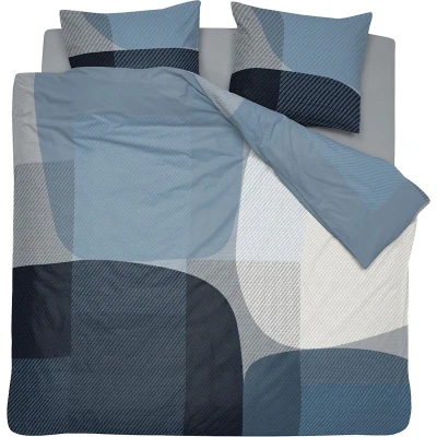 Afbeelding van Damai Moore Dekbedovertrek Satijn 260x200/220 cm Blauw + 2 kussenslopen 60x70