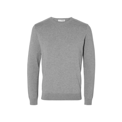Afbeelding van Selected Homme Slhberg CREW NECK Trui, Heren, Maat: Large, Medium grey melange