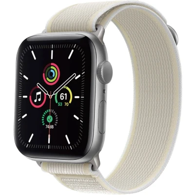Afbeelding van iMoshion Nylon Trail bandje geschikt voor Apple Watch Series 1 / 2 3 4 5 6 7 8 9 SE Ultra (2) 42 44 45 49 mm Sterrenlicht