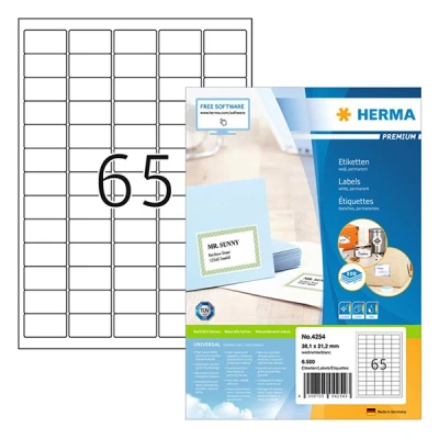 Image de HERMA Premium étiquettes d&#039;adresse laminées 6500 étiquette(s)