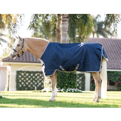 Image de Amigo Chemise Turnout 1200D Pony 50g Marine/Gris Titane/ArgentVendu par Agradi