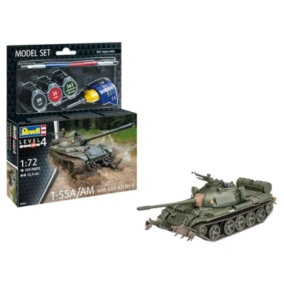 Afbeelding van 1:72 Revell 63328 T 55/AM met KMT 6/EMT 5 Tank Model Set Plastic Modelbouwpakket