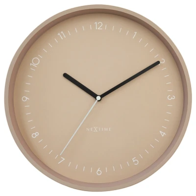 Afbeelding van Wandklok Nextime dia 30cm Roze Aluminum Berlin