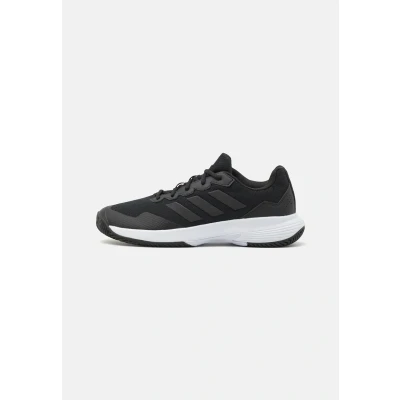 Afbeelding van adidas Performance Gamecourt Tennisschoenen voor kleibanen, Heren, Maat: 48 2/3, Black/grey Textiel/ synthetisch