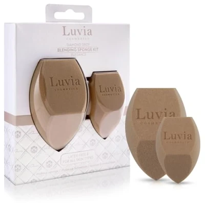 Afbeelding van Luvia Cosmetics Diamond Makeup Sponge KIT Elegance Kwastenset, Dames, Maat: One Size, Coffee
