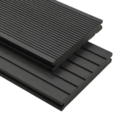 Afbeelding van Terrasplanken met accessoires 20 m² 4 m massief HKC zwart