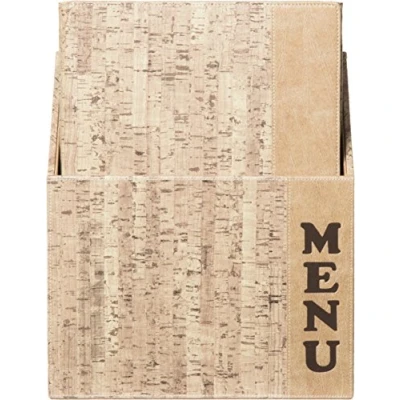 Afbeelding van Menukaarten box Design Kurk set van 10 menumappen
