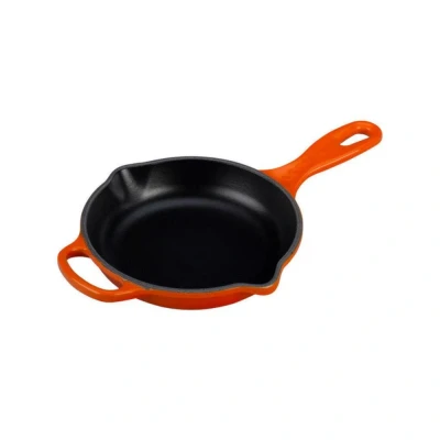 Afbeelding van Le Creuset Gietijzeren Ronde Skillet In Oranjerood 16cm
