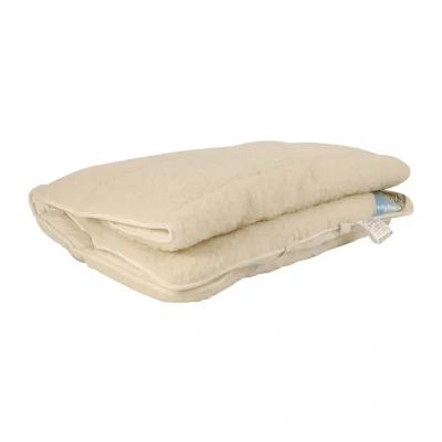 Afbeelding van Snoozing Texel Wol Onderdeken Eenpersoons 80x200 cm Wit