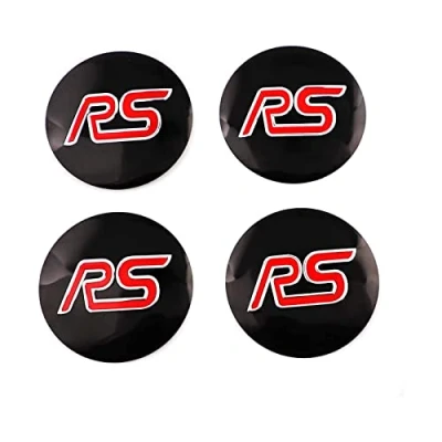 Afbeelding van Set van 4 wieldoppen voor RS logo 60 mm