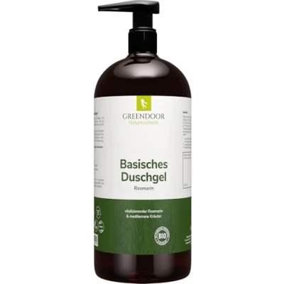 Afbeelding van Greendoor Basic douchegel rozemarijn, 100% natuur uit de fabrikant van natuurlijke cosmetica, zonder siliconen, sulfaten, conserveringsmiddelen