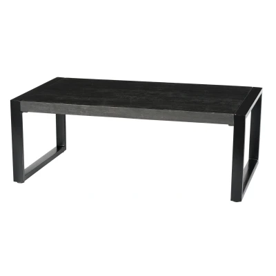 Afbeelding van Livingfurn Salontafel Norris 110x60x45 cm Mangohout / Gecoat Staal
