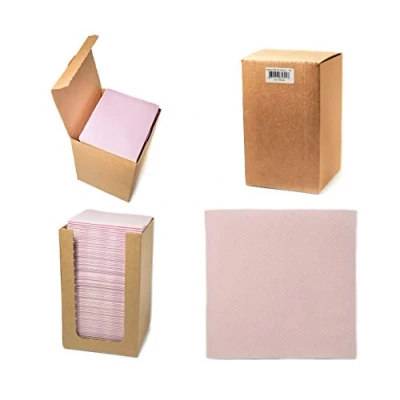 Afbeelding van Alvotex CHIC Airlaid servetten, 100 stuks, 1/4 gevouwen, stoflook, premium kwaliteit, roze, 20 x cm