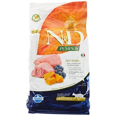 Afbeelding van N&amp;D Pumpkin voeding voor de gecastreerde kat Lam 5 kg.