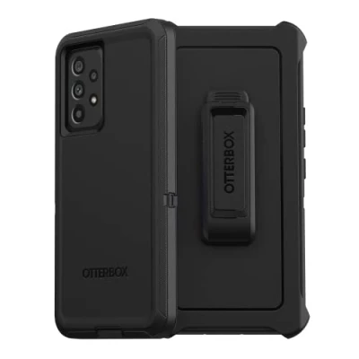 Afbeelding van OtterBox Beschermhoes voor Samsung Galaxy A53 5G Defender Series zwart, robuust en duurzaam, met poortbescherming, inclusief cliphouder