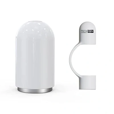 Afbeelding van TechMatte vervangende dop en magnetische houder voor Apple Pencil (1 stuk, wit)