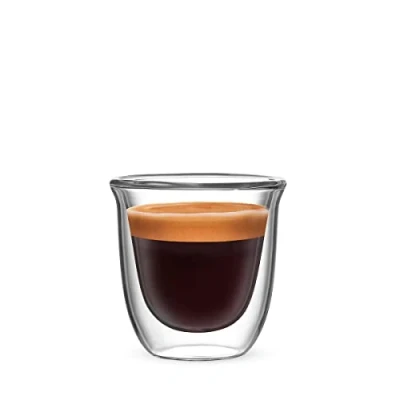 Afbeelding van Bialetti Firenze Dubbelwandig Koffie En Theeglas 8 Cl DBW013 Transparant