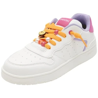 Afbeelding van Geox J Washiba Girl D, sneakers voor meisjes, Fuchsia/Wit