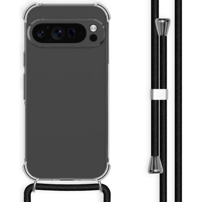 Afbeelding van iMoshion Hoesje Geschikt voor Google Pixel 9 Pro XL met koord Backcover Zwart