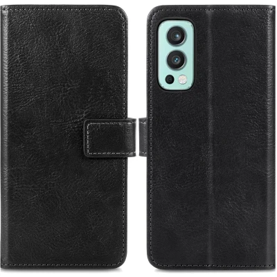 Afbeelding van iMoshion Hoesje Geschikt voor OnePlus Nord 2 Met Pasjeshouder Mandala Bookcase Zwart