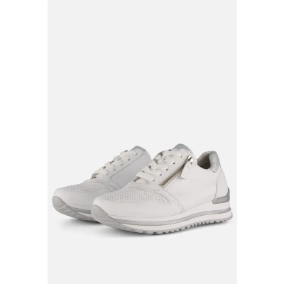 Afbeelding van Gabor Comfort Sneakers laag, Dames, Maat: 44, Weiss/silber Schoenen