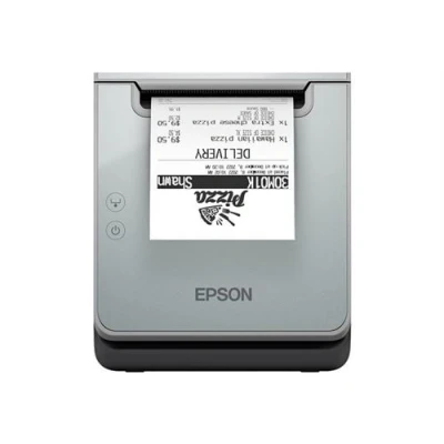 Image de Epson TM L100 (121) Imprimante de reçus thermique en ligne Rouleau (8 cm) 203 x ppp jusqu&#039;à 170 mm/sec USB 2.0, hôte Gigabit LAN, Bluetooth noir
