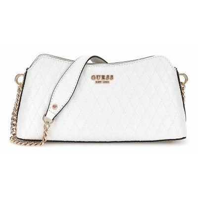 Afbeelding van GUESS Schoudertas Betula Top Zip Shoulder Bag White Wit