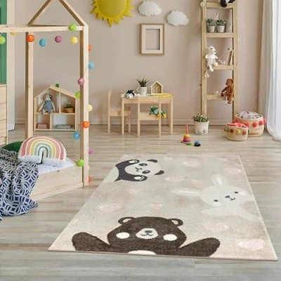 Afbeelding van Kindertapijt patchwork hart sterren wolk voor meisjes en jongens Vloerkleed kinderkamer Kleur: blauw, grijs roze Vrij van schadelijke stoffen (grijs, 120 x 170 cm)