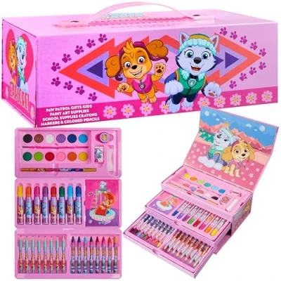 Afbeelding van Paw Patrol schilderset set schilderen en kleuren voor kinderen (roze)