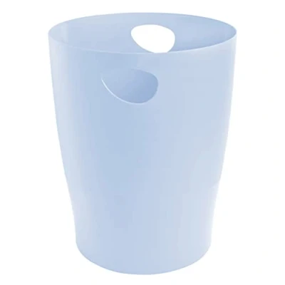 Afbeelding van Exacompta Ref. 45362D 1 prullenbak ECOBIN met handgrepen Volume 15 liter, geschikt voor kantoor en thuiskantoor Afmetingen 26,3 x 33,5 cm kleur pastelblauw