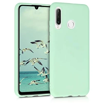 Afbeelding van kwmobile telefoonhoesje geschikt voor Huawei P30 Lite Hoesje smartphone Back cover in mat mintgroen