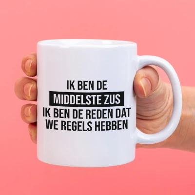 Afbeelding van Mok Ik ben de middelste zus