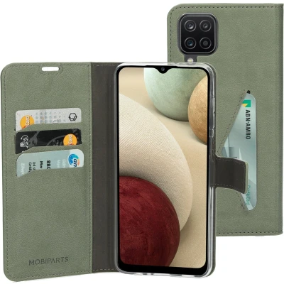 Afbeelding van Mobiparts Classic Wallet Case Samsung Galaxy A12 (2021) Stone Green