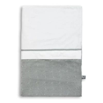 Afbeelding van Baby&#039;s Only Gebreid baby dekbedovertrek ledikant deken Cable Grijs 100x135 cm