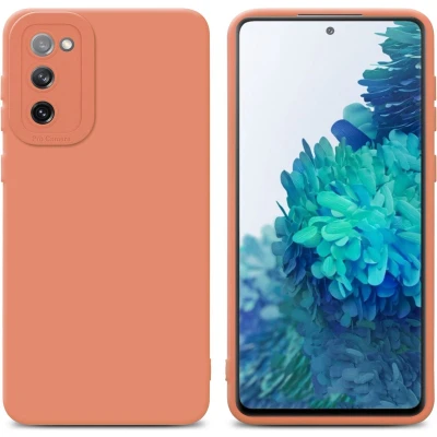Afbeelding van Cadorabo Hoesje geschikt voor Samsung Galaxy S20 FE in Fluid LICHT ORANJE Beschermhoes gemaakt van flexibel TPU silicone Cover Case