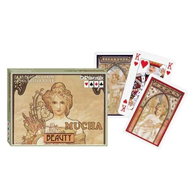Afbeelding van Mucha Beauty Speelkaarten Double Deck