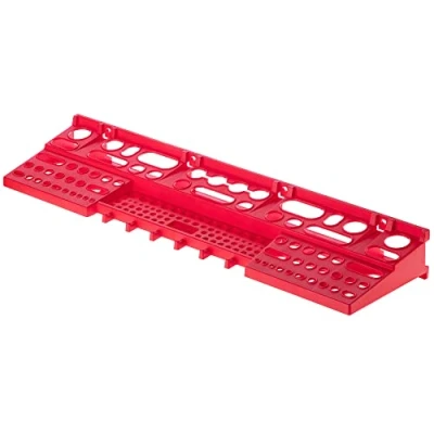Afbeelding van KADAX Gereedschapshouder, wandrek, gereedschapshouder van polypropyleen kunststof, opbergsysteem voor gatenpaneel, gereedschapswand garage, werkplaats, hobbyruimte, tuinhuis (1 x lang)