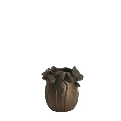 Afbeelding van Light &amp; Living Vaas LAVCI 26.5x25.5x26.5cm Bruin