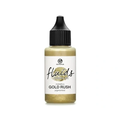 Afbeelding van Octopus Gold Rush vloeibare alcoholinkt voor kunst en hars, metallic goud 30 ml