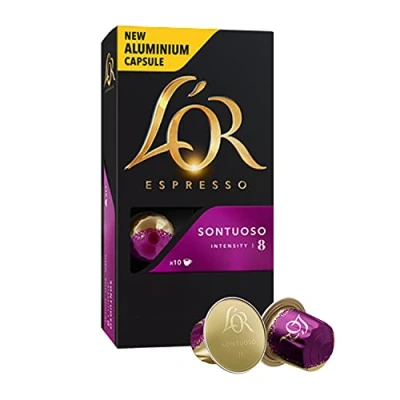 Afbeelding van Pack van 10 koffiecapsules Maison du café L&#039;Or Espresso Sontuoso Intensiteit